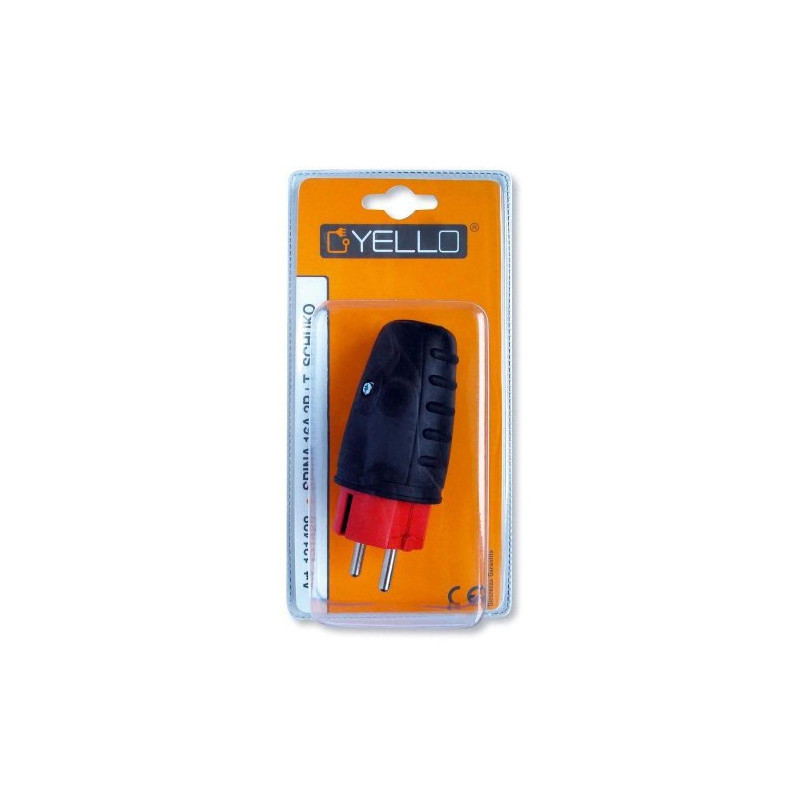 Shuko Plug Rubber 16A2P + T Yello 131428