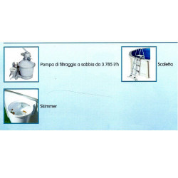 Piscina Steel Wall cm 488x366x122h